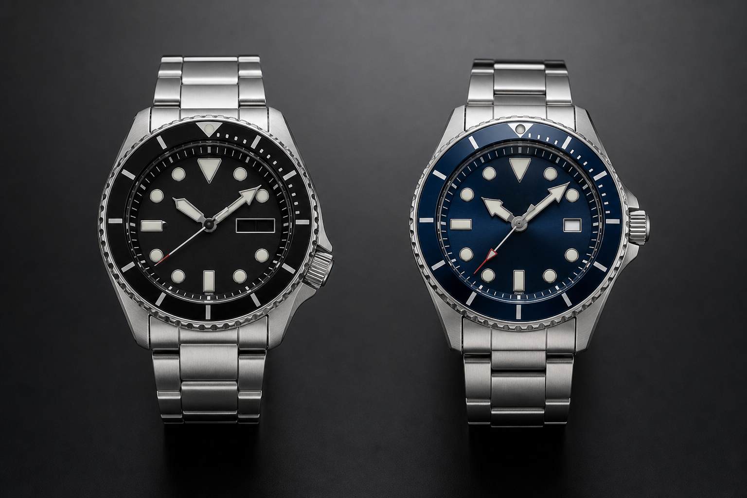 Seiko 5 Sports и Orient Kamasu рядом